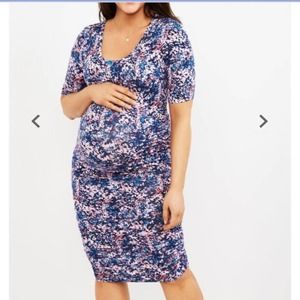 Motherhood Maternity Side Ruched Dress Size Medium